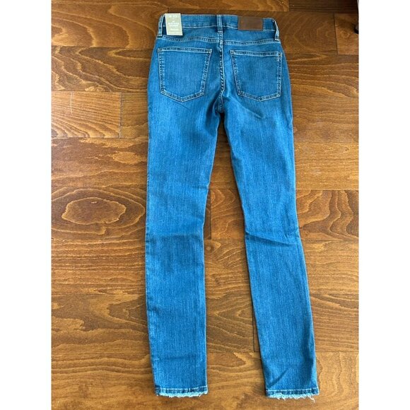 Madewell 9" Mid-Rise Skinny Jeans 23 Womens Medium Wash Denim NWT Knee Blowout - Picture 10 of 11